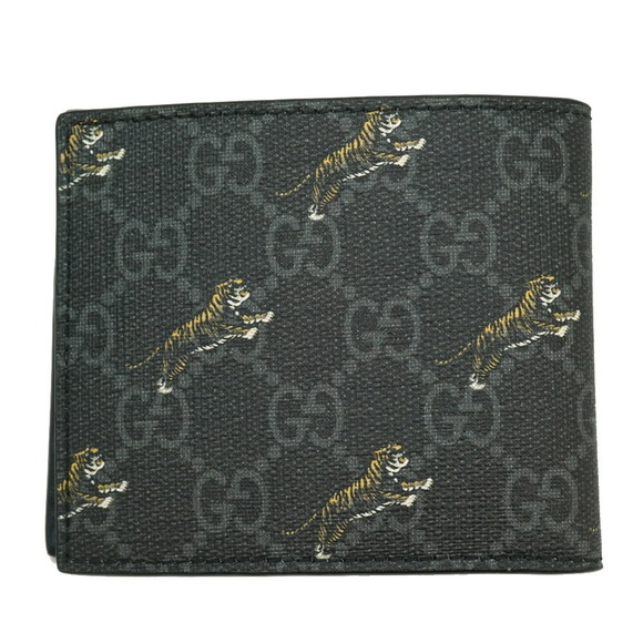 Gucci Black GG Bifold Wallet Tiger - Picture 1 of 7